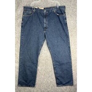 Levi's 505 Jeans Men's 48 x 32 Blue Medium Wash All Cotton Straight Leg NEW